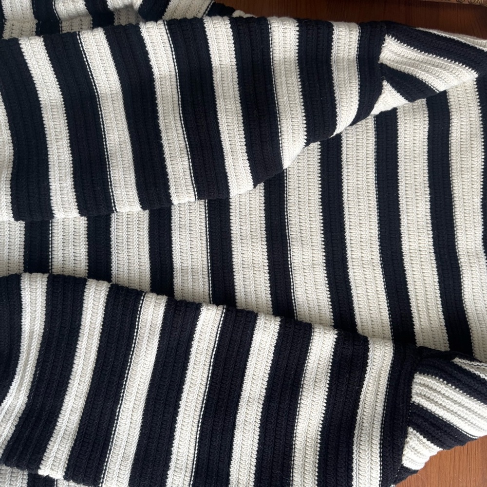 Free People Black and White Striped Sweater